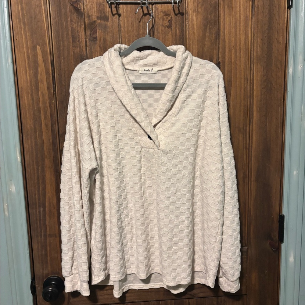 Cozy Cream Textured Women's Hoodie